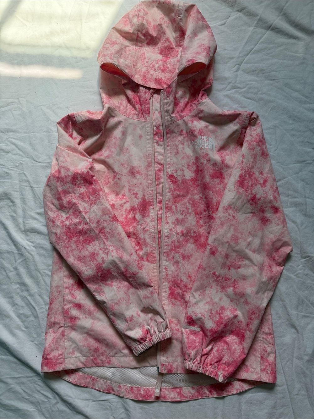 The North Face Pink Tie-Dye Hooded Shell Jacket